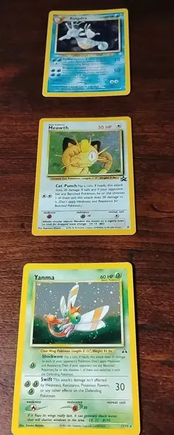 Pokemon Japanese Holo cards Lot Yanma 17/75, Kingdra 8/111,& Meowth #10 Mint - Image 1
