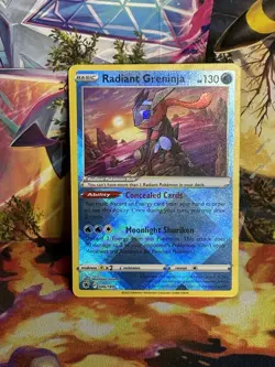 Pokemon TCG Radiant Greninja Holo Rare Card Swsh10: Astral Radiance 046/189 NM - Image 1