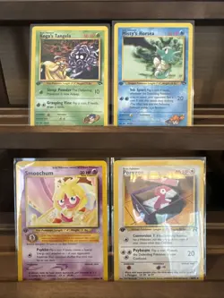 4 Pokemon Cards - Neo, Gym Hero, Team Rocket, Bundle - Vintage, All 1st edition! - Image 1