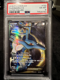 PSA 6 Kingdra EX 122/124 Full Art Pokemon XY Fates Collide Pokemon Card - 2016 - Image 1