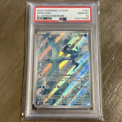 2025 POKEMON CARD JOURNEY TOGETHER ARTICUNO #161 ILLUSTRATION RARE PSA 10 GEM MT - Image 1