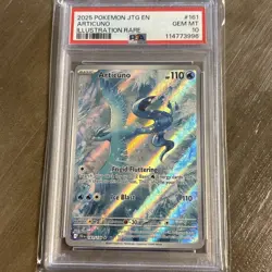 2025 POKEMON CARD JOURNEY TOGETHER ARTICUNO #161 ILLUSTRATION RARE PSA 10 GEM MT - Image 5
