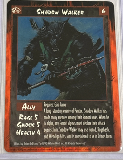 🐺 White Wolf RAGE CCG - SHADOW WALKER- ULTRA-RARE Promo Card - Mint, Unplayed - Image 1