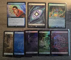 MTG Spiderman Lot SPM Spider-Sense Buy a Box Wastes & Bundle Promo + Foil Lands - Image 1