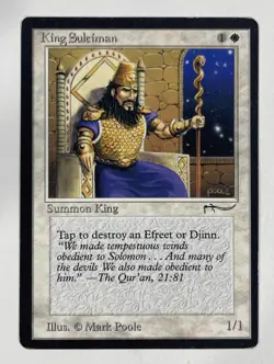 King Suleiman Arabian Nights LP Light Play MTG Magic The Gathering - Image 1