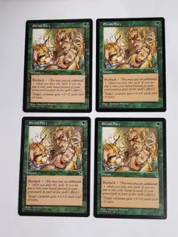 MTG Playset 4x Elvish Fury (Tempest/Green/C) - BGM - Image 1