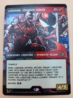 Carnage, Crimson Chaos (Borderless) Marvel's Spider-Man Foil 0227 - Image 3