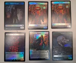 MTG lot Of 14 Foil Dual Tokens NM Mixed Sets - Image 1