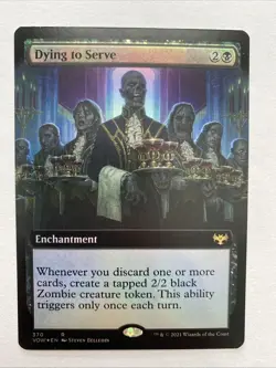 MTG Dying to Serve Foil Borderless Innistrad: Crimson Vow NM - Image 1