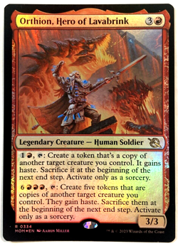 MTG Orthion, Hero of Lavabrink FOIL March of the Machine 334 NM - Image 1