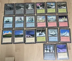 Magic The Gathering Ice Age Complete Set 383/383 Basic Land Snow Covered MTG IA - Image 4