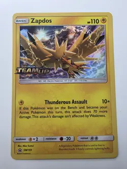 Zapdos - (Prerelease) SM159 Sm Holo Sun Moon Black Star Promo Pokemon - Image 2
