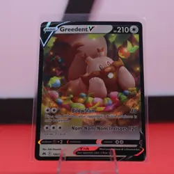 2023 Pokemon TCG SWSH Crown Zenith Ultra Rare 120/159 Greedent V - Image 1