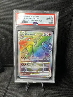 2022 Pokemon SWSH FA/CHARIZARD VSTAR Brilliant Stars - Secret Gem MT PSA 10 - Image 1