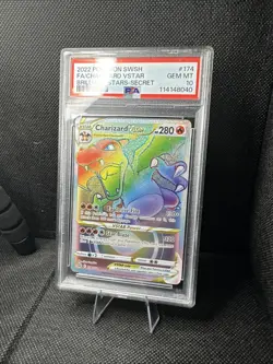 2022 Pokemon SWSH FA/CHARIZARD VSTAR Brilliant Stars - Secret Gem MT PSA 10 - Image 3