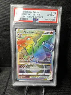 2022 Pokemon SWSH FA/CHARIZARD VSTAR Brilliant Stars - Secret Gem MT PSA 10 - Image 5