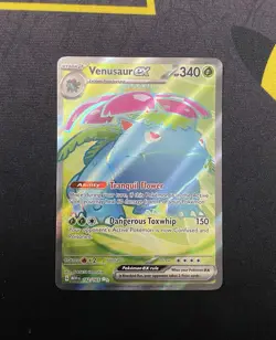 Pokemon Venusaur ex 182/165 Scarlet & Violet 151 Ultra Rare Full Art Holo NM - Image 1