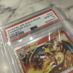 2018 Pokemon Japanese SM Tag Bolt Charizard Holo Rare 013/095 PSA 10 - Image 2
