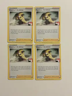 4x Cynthia's Ambition 138/172 Pokemon Prize Pack Series 3 NM FAST SHIP playset C - Image 1