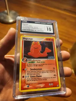 (TOP POP 5) CGC 10 GEM MINT Pokemon EX ERROR Reverse Holo Magcargo 41/115 - Image 1