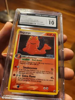 (TOP POP 5) CGC 10 GEM MINT Pokemon EX ERROR Reverse Holo Magcargo 41/115 - Image 2