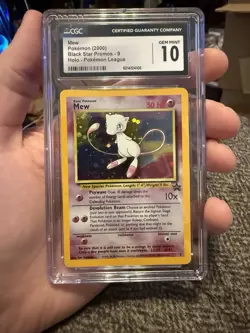 2000 POKEMON BLACK STAR PROMO HOLO POKEMON LEAGUE #9 MEW CGC 10 GEM MINT - Image 1