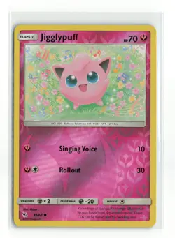 JIGGLYPUFF 41/68 HIDDEN FATES REVERSE HOLO POKEMON TCG NM - Image 1