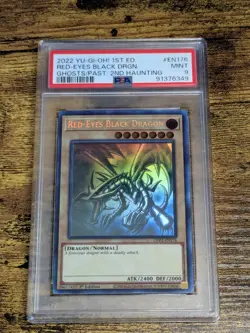 Yugioh Red-Eyes Black Dragon GFP2-EN176 PSA 9 Ghost Rare MINT - Image 1