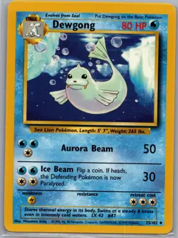 Dewgong 25/102 Non Holo Base Set - Pokemon Card - LP - Image 1