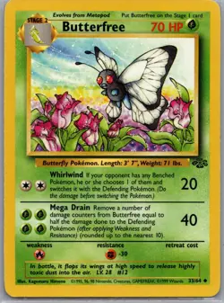 Butterfree 33/64 Non Holo Jungle - Pokemon Card - LP - Image 1