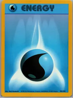 Water Energy 102/102 Non Holo Base Set - Pokemon Card - LP - Image 1