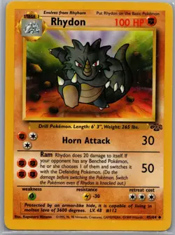 Rhydon 45/64 Non Holo Jungle - Pokemon Card - LP - Image 1
