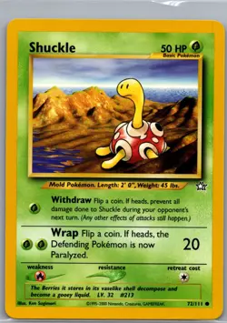 Shuckle 072/111 Non Holo Neo Genesis - Pokemon Card - LP - Image 1