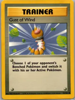 Gust of Wind 93/102 Non Holo Base Set - Pokemon Card - LP - Image 1