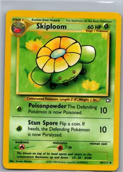 Skiploom 049/111 Non Holo Neo Genesis - Pokemon Card - LP - Image 1