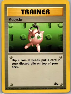 Recycle 61/62 Non Holo Fossil - Pokemon Card - LP - Image 1