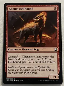 Akoum Hellhound (C) MTG Zendikar Rising ZNR - Image 1