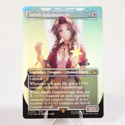 Aerith Gainsborough Borderless Foil Final Fantasy MTG NM See Video - Image 1