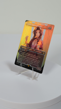 Aerith Gainsborough Borderless Foil Final Fantasy MTG NM See Video - Image 2