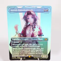 Aerith Gainsborough Borderless Foil Final Fantasy MTG NM See Video - Image 3
