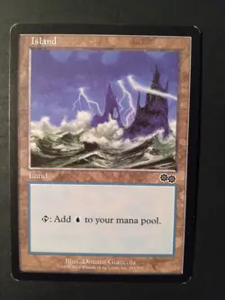 MTG Island Urza's Saga 335 Magic the Gathering MP - Image 1
