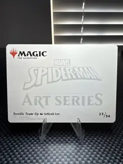 Marvel MTG Terrific Team-up Art Series Card Gold Stamp Signature 23/54 Venom - Image 2