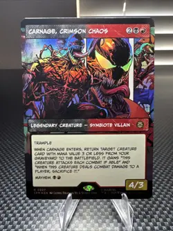 Carnage, Crimson Chaos (Borderless) MTG Marvel's Spider-Man Foil - Image 1