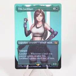 Tifa Lockhart Borderless Foil Final Fantasy MTG NM See Video - Image 1