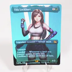 Tifa Lockhart Borderless Foil Final Fantasy MTG NM See Video - Image 3