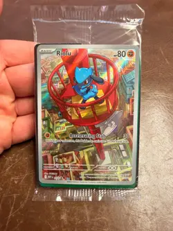 Riolu Mega Evolution ETB Pokemon Card Promo 010 Sealed - Image 1