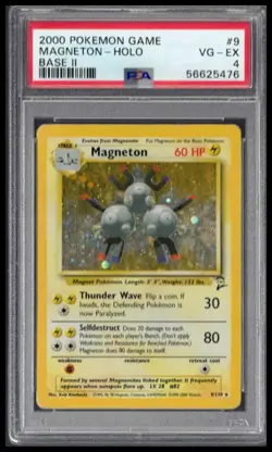 PSA 4 - 2000 POKEMON GAME BASE II #9 MAGNETON-HOLO BASE II - Image 1