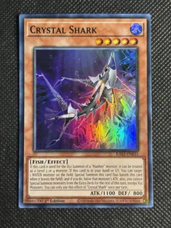 YuGiOh! - Crystal Shark RA03-EN031 Super Rare 1st Edition Near Mint - Image 1