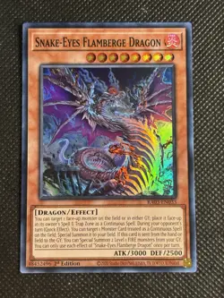 YuGiOh! Snake-Eyes Flamberge Dragon RA03-EN033 Super Rare 1st Edition Near Mint - Image 1