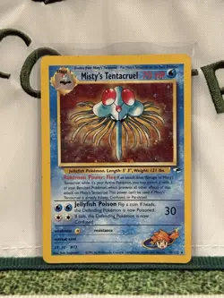 Pokemon TCG Misty's Tentacruel Holo Rare Card 10/132 Gym Heroes - Image 1